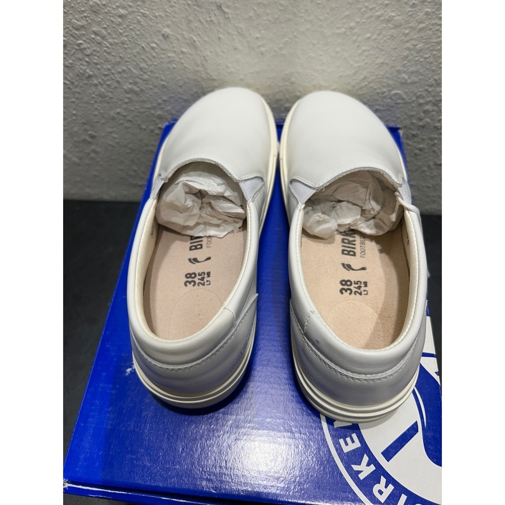 Birkenstock Oswego Leather White EU 38 US L7 M5‎ Womens Mens - Picture 4 of 12